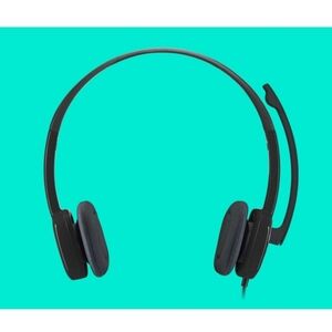 Black Wired Headset By Logi.